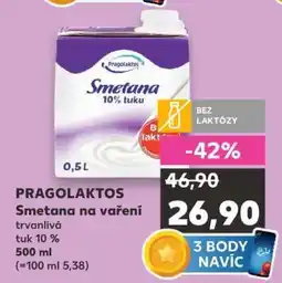 Kaufland Pragolaktos Smetana na vaření nabídka