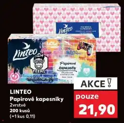 Kaufland Linteo papírové kapesníky nabídka