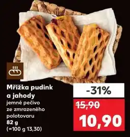 Kaufland Mřížka pudink a jahody nabídka