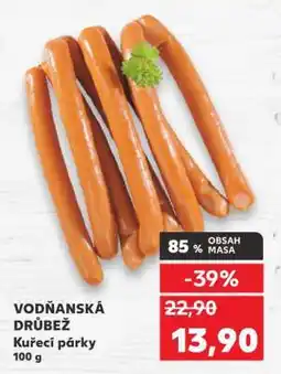 Kaufland VODŇANSKÁ DRŮBEŽ Kuřecí párky nabídka