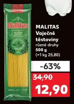 Kaufland MALITAS Vaječné těstoviny nabídka