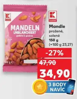 Kaufland Mandle pražené solené nabídka