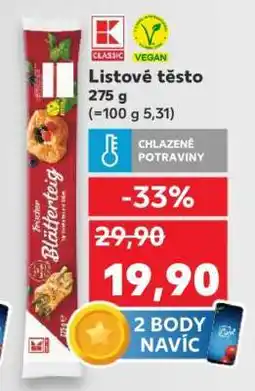 Kaufland Listové těsto nabídka