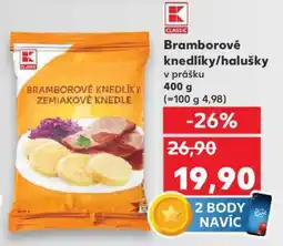 Kaufland Bramborové knedlíky/halušky v prášku nabídka