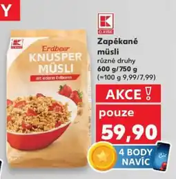 Kaufland Zapékané müsli nabídka