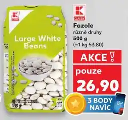 Kaufland Fazole různé druhy nabídka