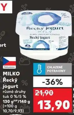 Kaufland Milko Řecký jogurt nabídka