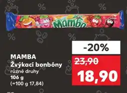 Kaufland MAMBA Žvýkací bonbóny nabídka