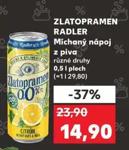Kaufland Zlatopramen Radler nabídka