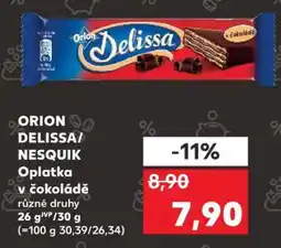 Kaufland ORION DELISSA/NESQUIK Oplatka v čokoládě nabídka