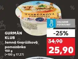 Kaufland Gurmán klub Jemná tvarůžková pomazánka nabídka