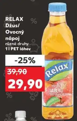 Kaufland Relax džus / ovocný nápoj nabídka