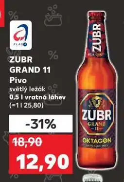 Kaufland ZUBR GRAND 11 Pivo nabídka