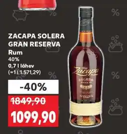 Kaufland Zacapa Solera Gran Reserva nabídka
