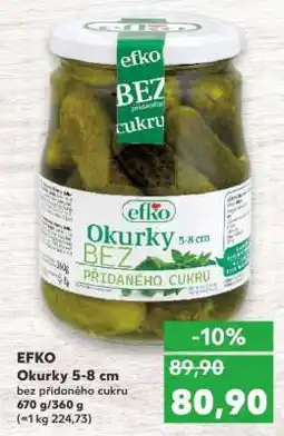 Kaufland EFKO Okurky 5-8 cm bez přidaného cukru nabídka