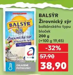Kaufland BALSÝR Žirovnický sýr balkánského typu bloček nabídka