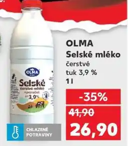 Kaufland OLMA Selské mléko nabídka