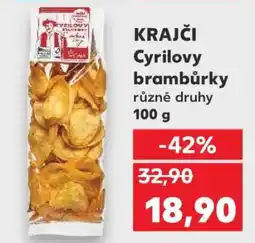 Kaufland KRAJČI Cyrilovy brambůrky nabídka