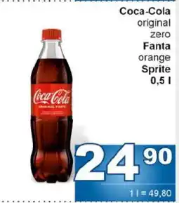 Jip Coca-Cola original/zero, Fanta orange, Sprite nabídka
