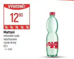 Globus Mattoni minerální voda nabídka