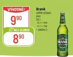 Globus Braník světlé výčepní pivo 0,5 l nabídka