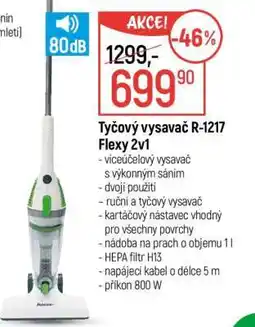 Globus Tyčový vysavač R-1217 Flexy 2v1 nabídka