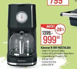 Globus Kávovar R-950 NOSTALGIA nabídka