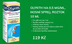Alphega Lékárna Olynth HA 0,5 mg/ml, nosní sprej, roztok nabídka