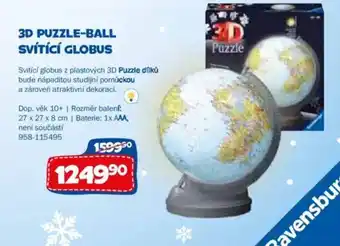 Sparkys 3D puzzle-ball svítící globus nabídka