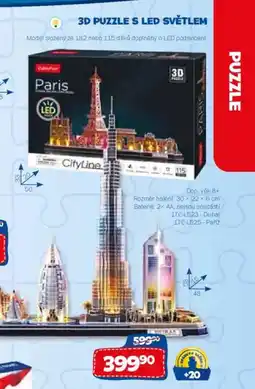 Sparkys 3d puzzle s led světlem nabídka