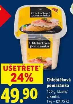 Lidl Chlebíčková pomazánka, 400 g nabídka