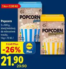 Lidl Popcorn, 3x 100 g nabídka