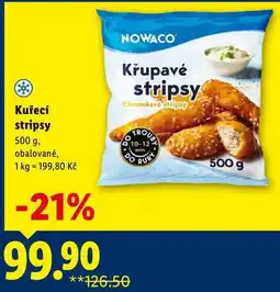 Lidl Kuřecí stripsy, 500 g nabídka