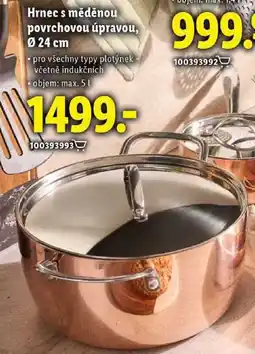 Lidl Hrnec s měděnou povrchovou úpravou, pr. 24 cm nabídka