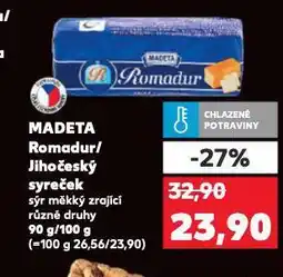 Kaufland Madeta jihočeský syreček nabídka