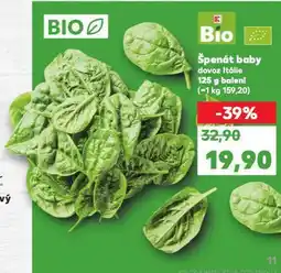 Kaufland Čerstvý baby špenát my bio nabídka