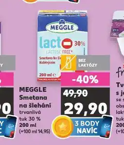 Kaufland Meggle smetana ke šlehání nabídka