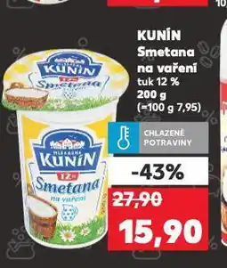 Kaufland Kunín smetana na vaření 12% nabídka