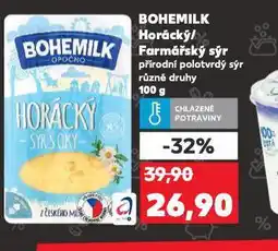 Kaufland Bohemilk farmářský sýr nabídka