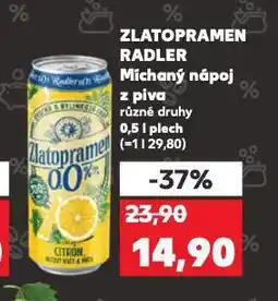 Kaufland Pivo zlatopramen radler nabídka