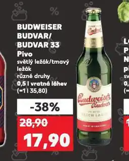 Kaufland Pivo budweiser budvar nabídka