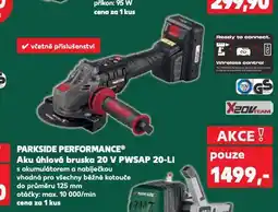Kaufland Parkside aku úhlová bruska nabídka