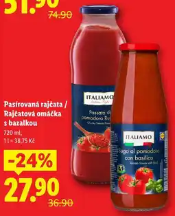 Lidl Pasírovaná rajčata/Rajčatová omáčka s bazalkou, 720 ml nabídka