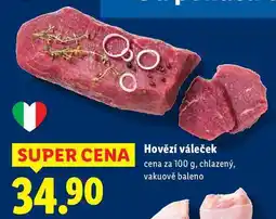 Lidl Hovězí váleček, cena za 100 g nabídka