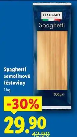 Lidl Spaghetti semolinové těstoviny, 1 kg nabídka