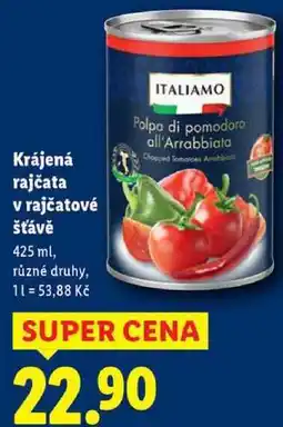 Lidl Krájená rajčata v rajčatové šťávě, 425 ml nabídka