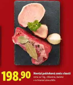 Lidl Hovězí polévková směs s kostí, cena za 1 kg nabídka