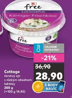 Kaufland Cottage čerstvý sýr s nízkým obsahem laktózy nabídka