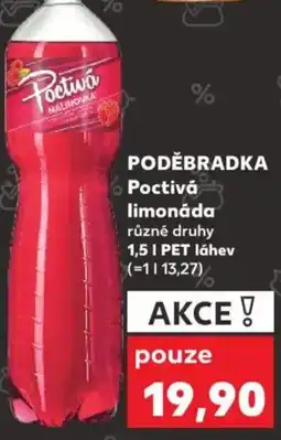 Kaufland PODĚBRADKA Poctivá limonáda nabídka