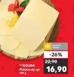 Kaufland GOUDA Polotvrdý sýr nabídka